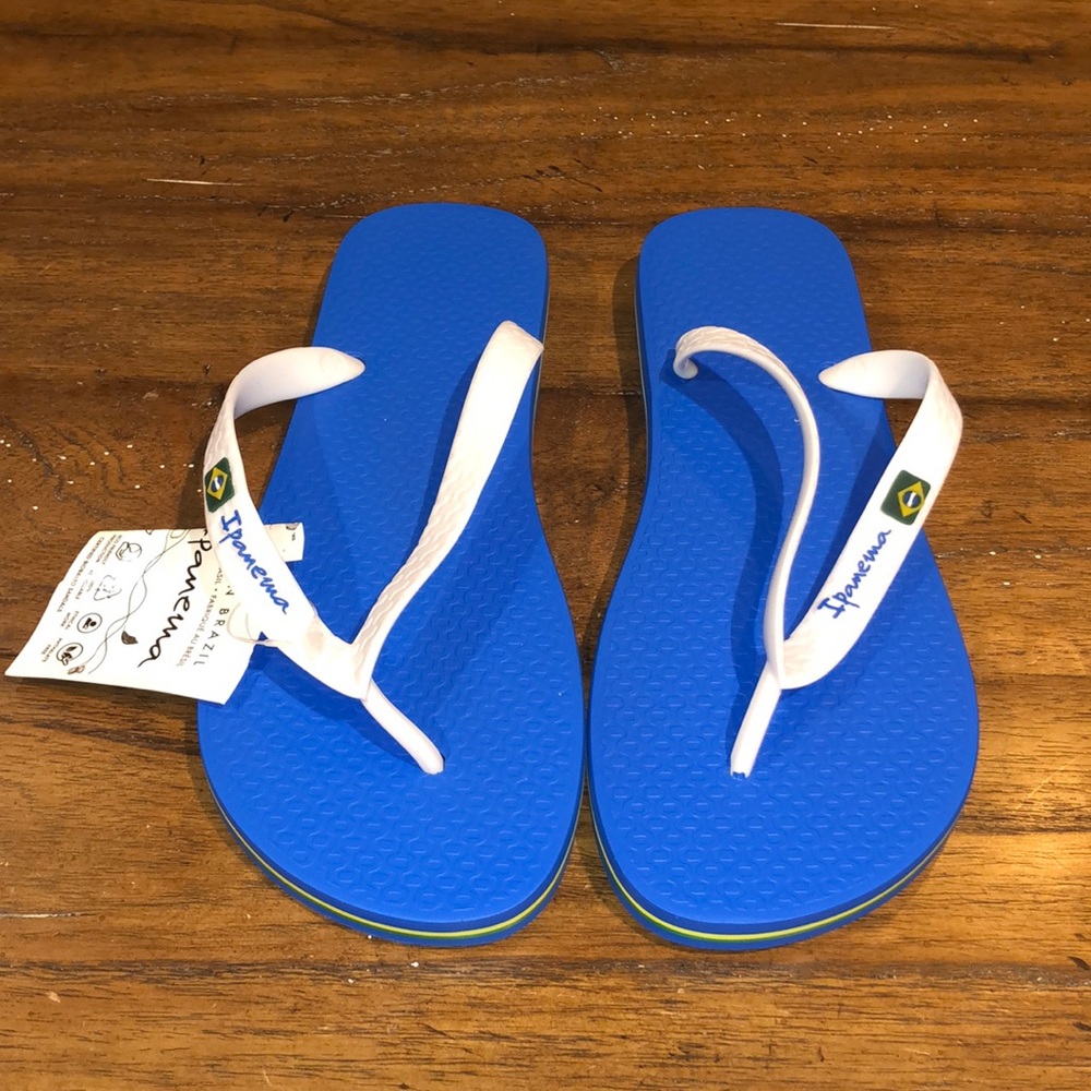 Ipanema classic Brazil flip flop blue and white 11